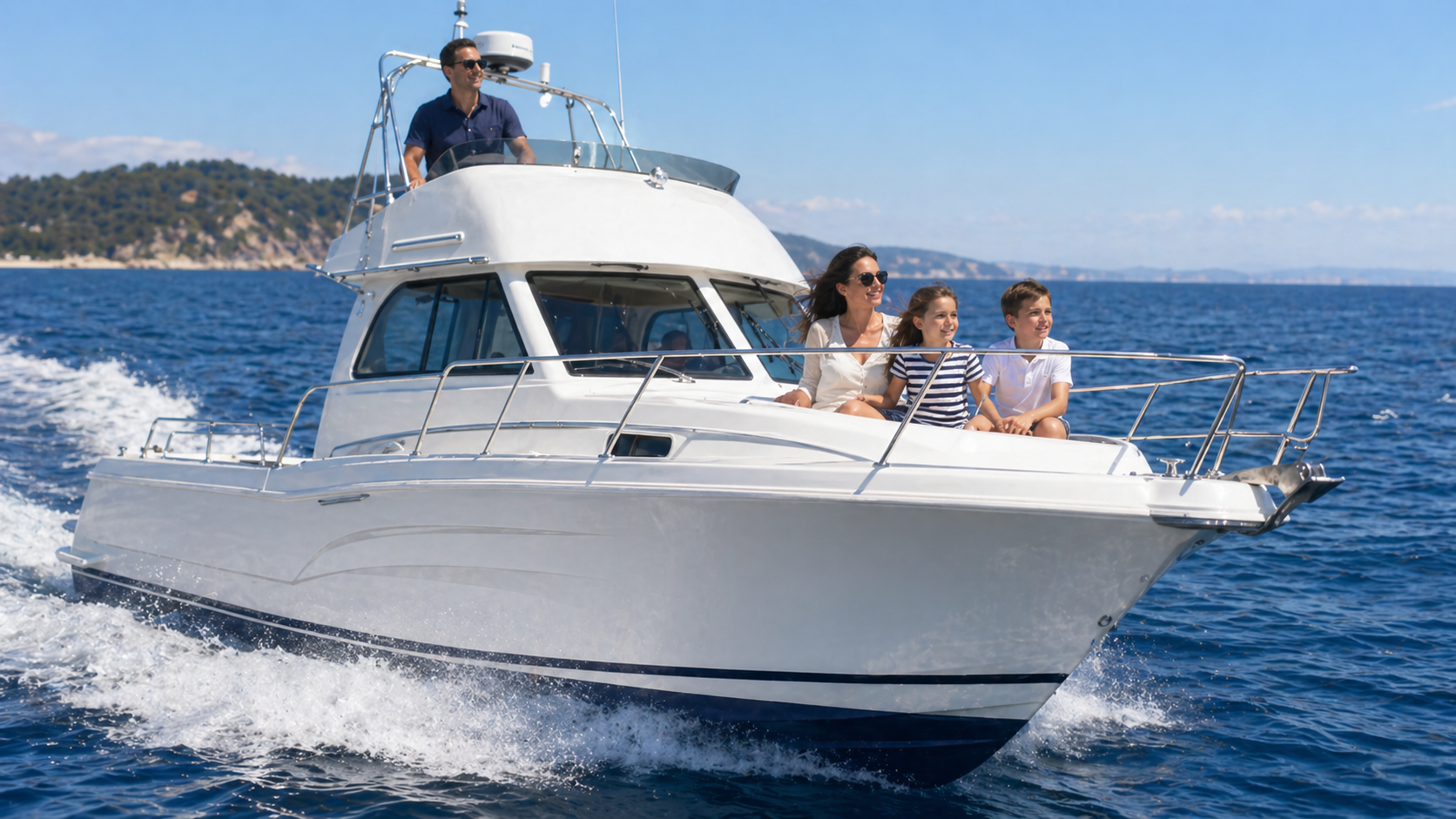 Paseo en barco con patrón profesional