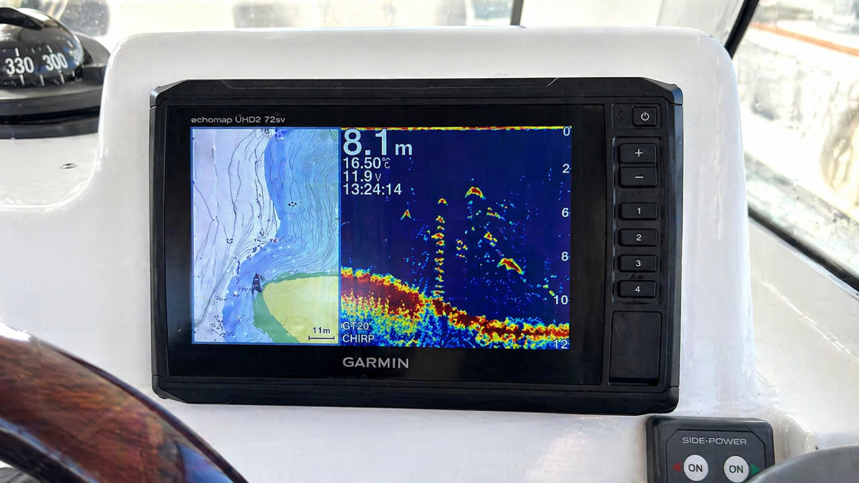 Equipo de pesca a bordo