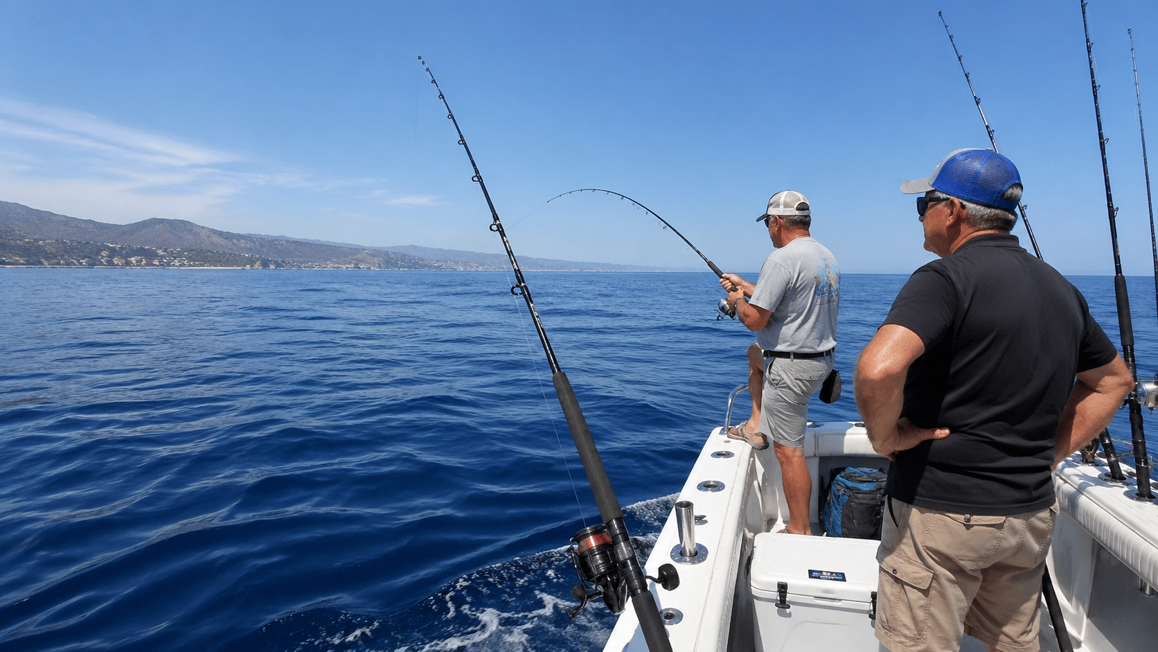 Mar Mediterráneo en jornada de pesca