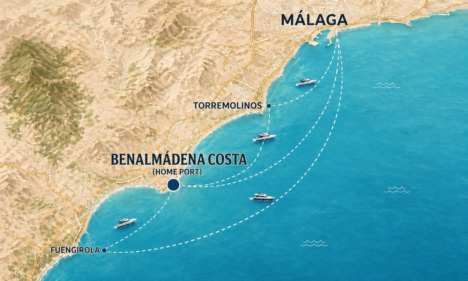 Mapa rutas Benalmádena Costa